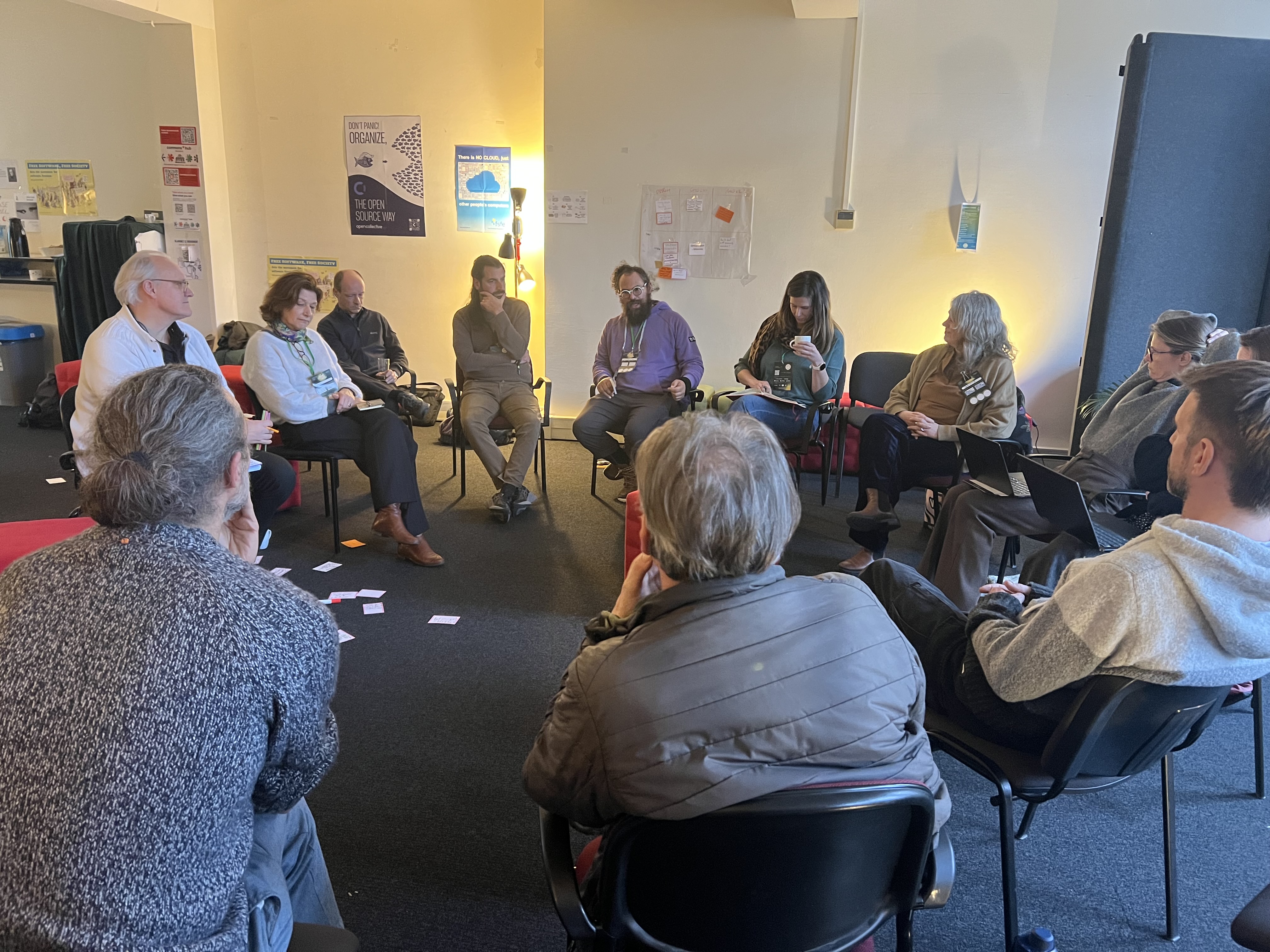Large circle discussion at Commons Hub Brussels
